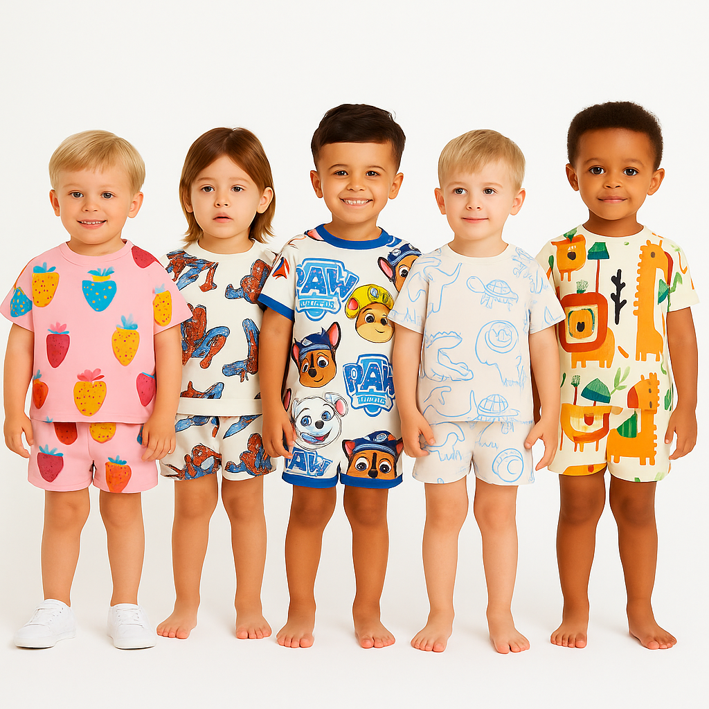 PINK STARWBERRY-FLY SPIDER-DOGGY-WHITE ZOO-COLOUR ZOO-CORD SETS( PACK OF 5 )