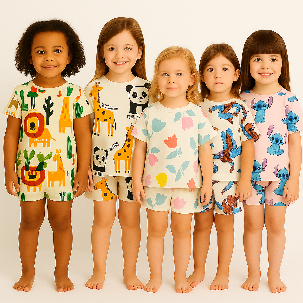 COLOUR ZOO-PANDA-COLOUR FLOWER-FLY SPIDER-SKY GIGI-CORD SETS( PACK OF 5 )