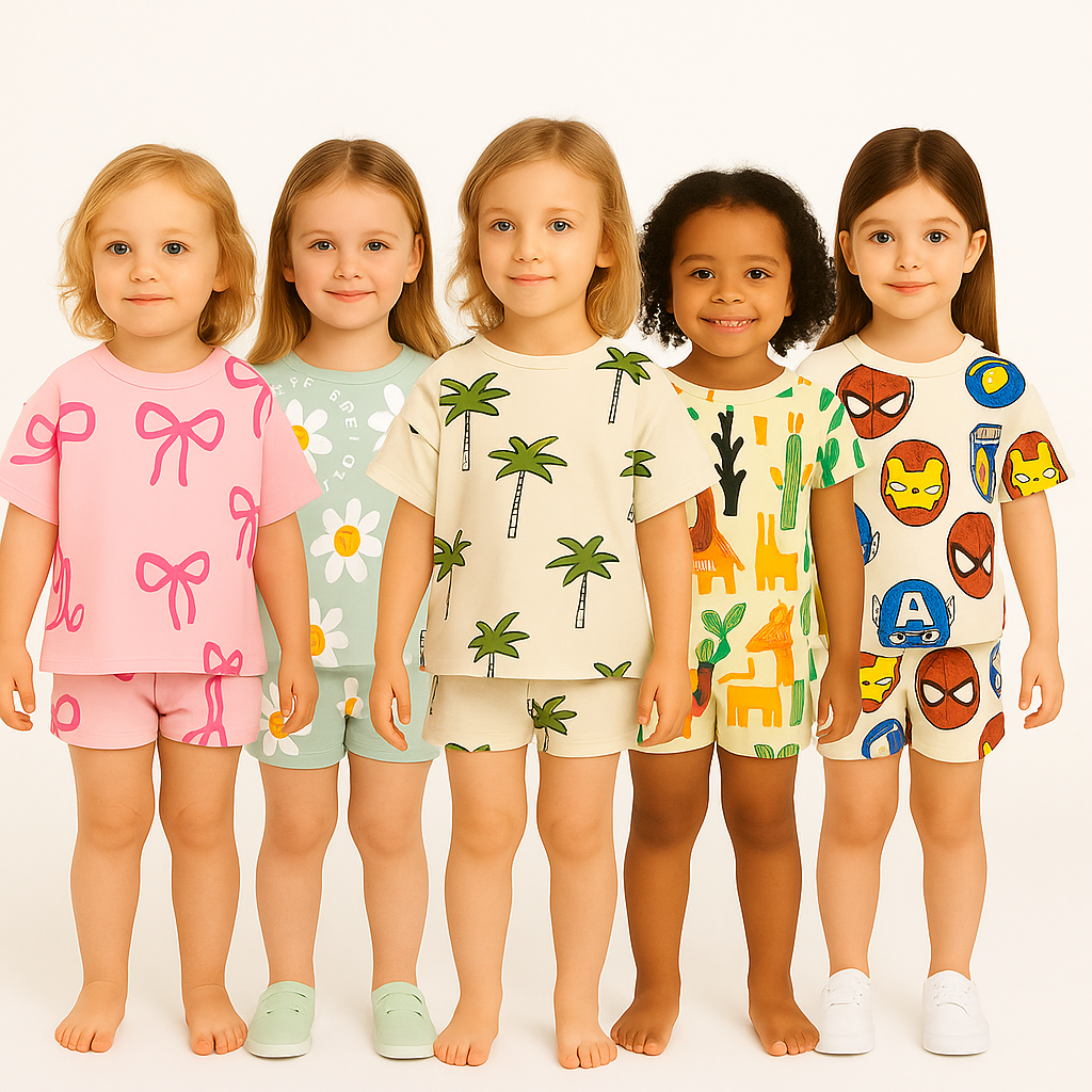 PINK FAIRY-SKY FLOWER-NARIYELI-COLOUR ZOO-CUTE MARVEL-CORD SET ( PACK OF 5 )