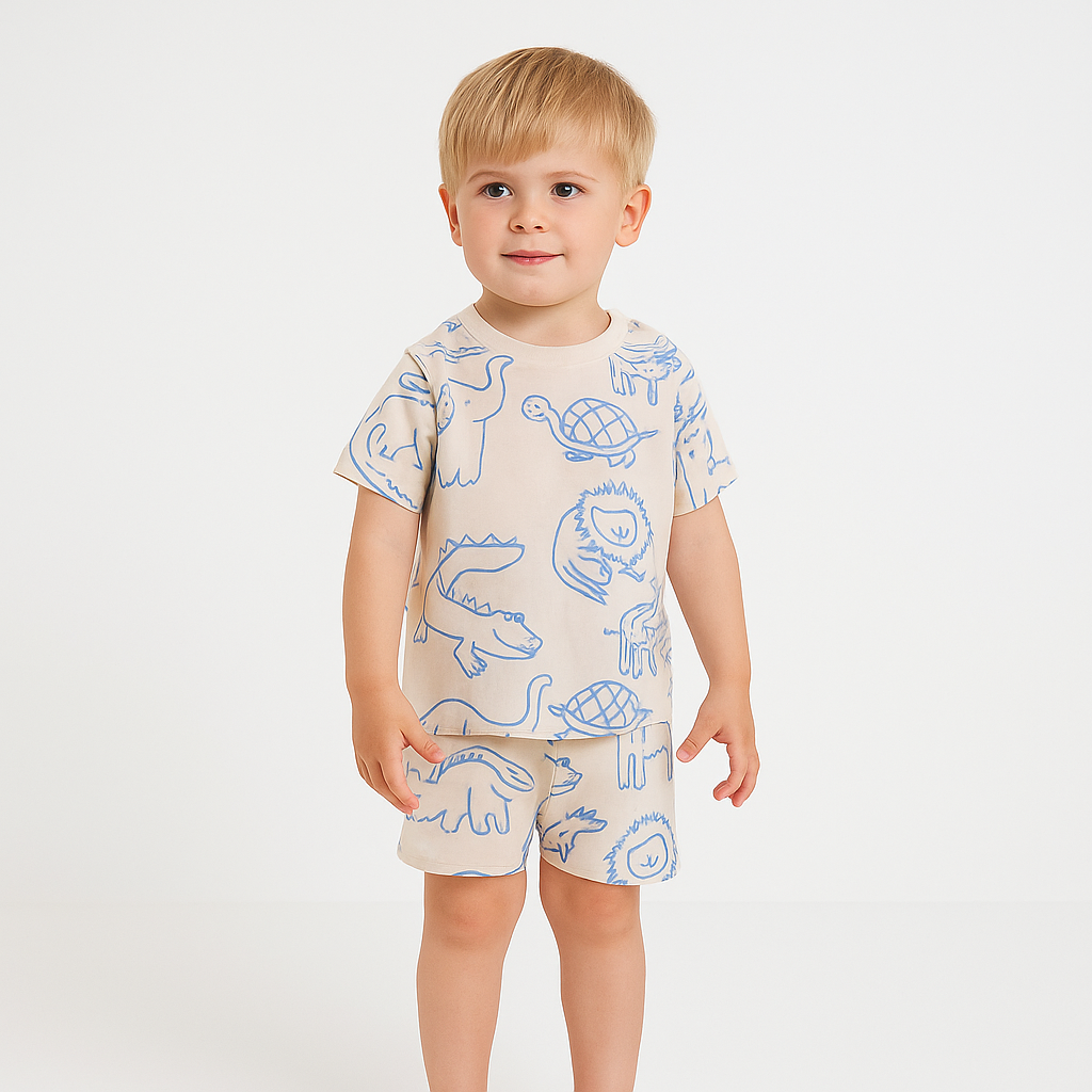 WHITE ZOO  ANIMAL STYLE FANCY CORD SET .