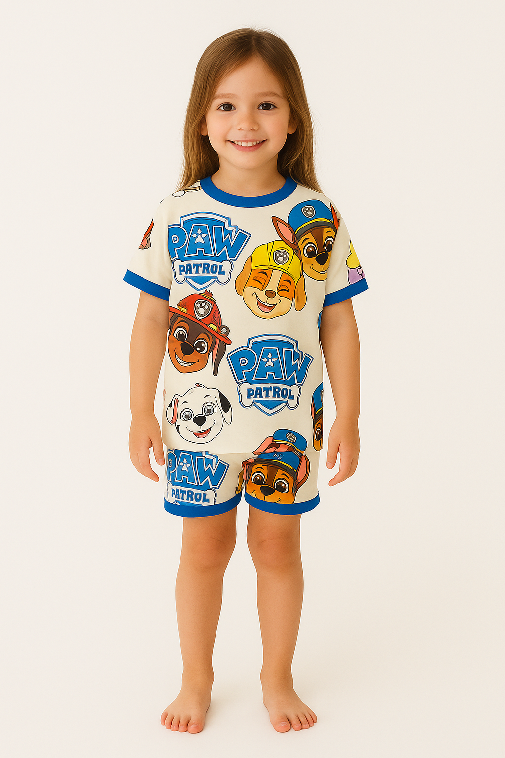 DOGGY CARTOON STYLE GIRL FANCY CORD SET .