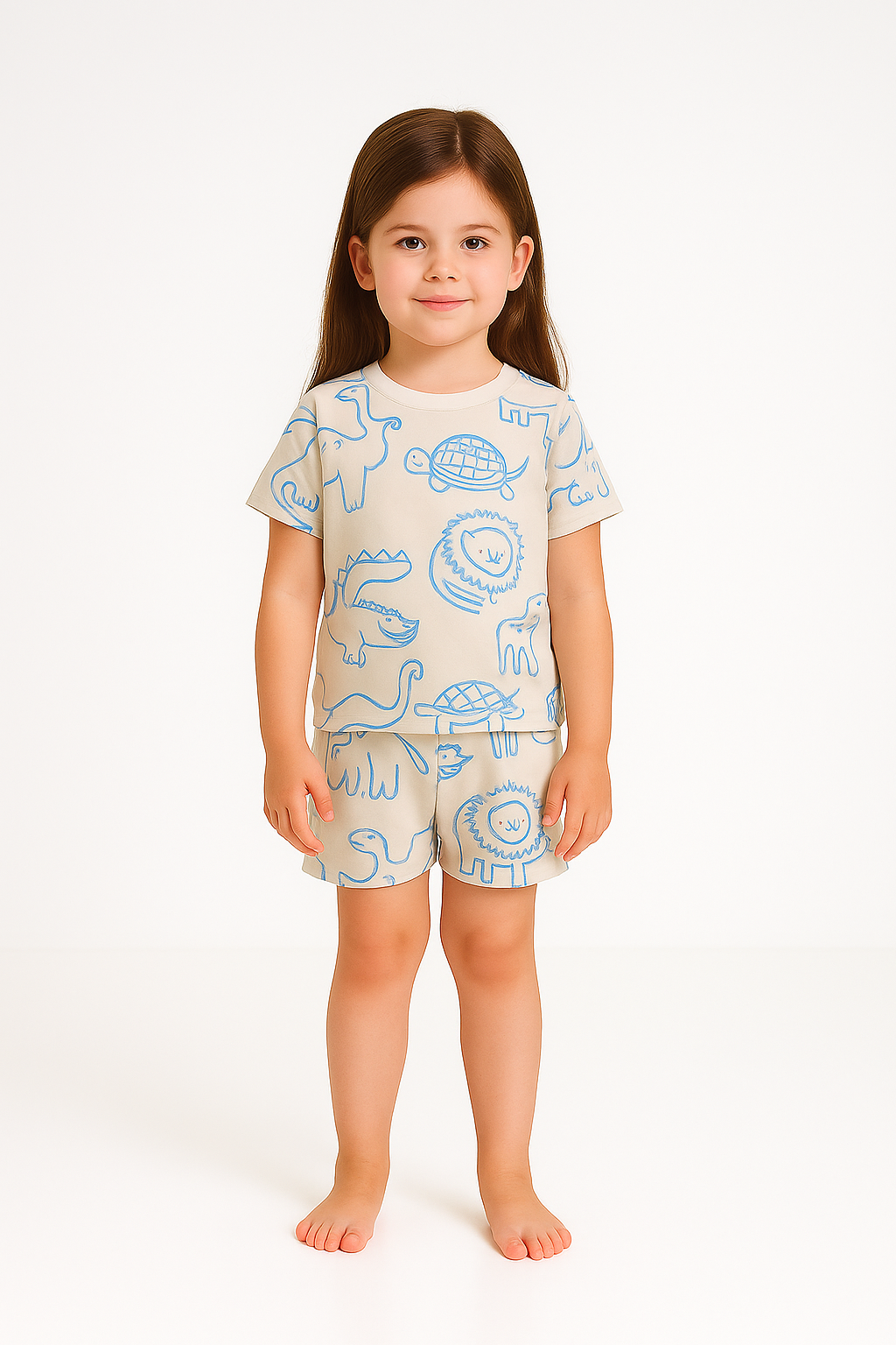 WHITE ZOO  ANIMAL STYLE FANCY CORD SET .