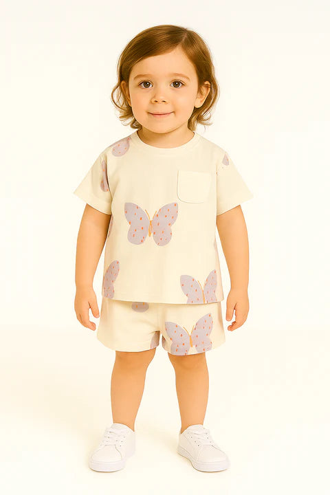 PINK FAIRY-WHITE BUTTERFLY-SKY PEARL SHIP-YELLOW BANANA- COLOUR FLOWER-CORD SETS( PACK OF 5 )