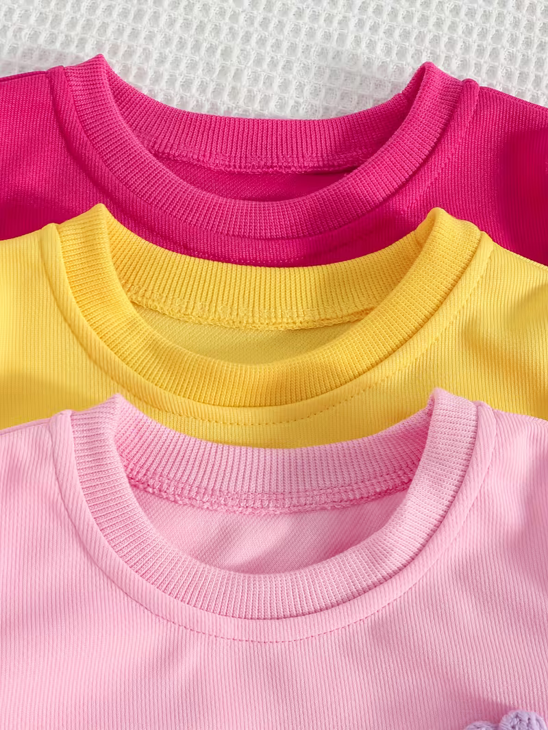 Glozin Kids 3-Piece Clothing Set | Solid Color Sweatshirts & Jogger Pants Combo for Boys & Girls (1–14 Years)