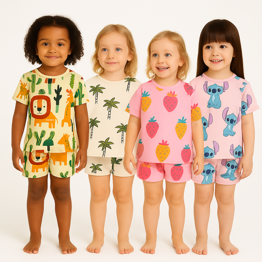 COLOUR ZOO-NARYELI-PINK STRAWBERR-SKY GIGI-CORD SETS (PACK OF 4)