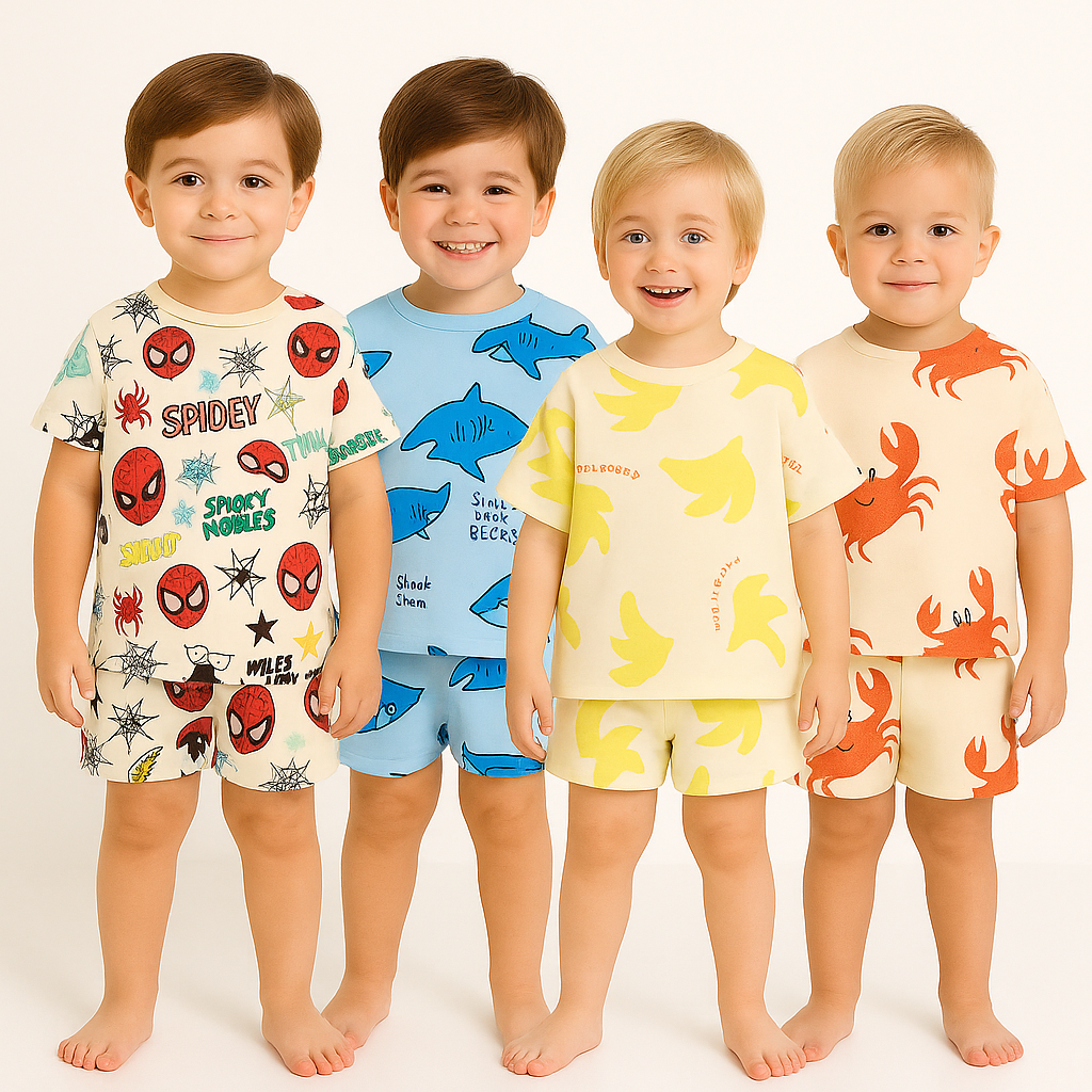 SPIDY-SHARK-YELLOW BANANA-CRAB-CORD SETS (PACK OF 4)