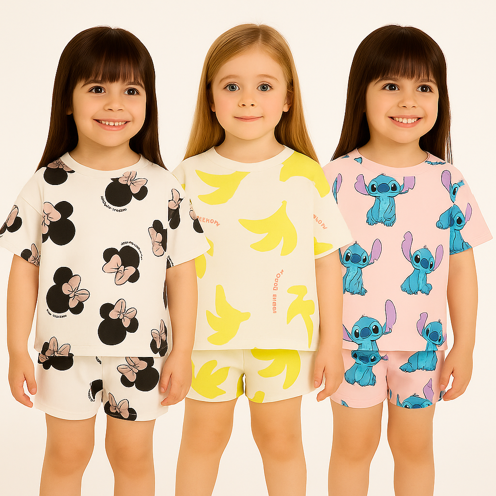 MICKEY-YELLOW BANANA-SKY GIGI - CORD SET .( PACK OF 3 )