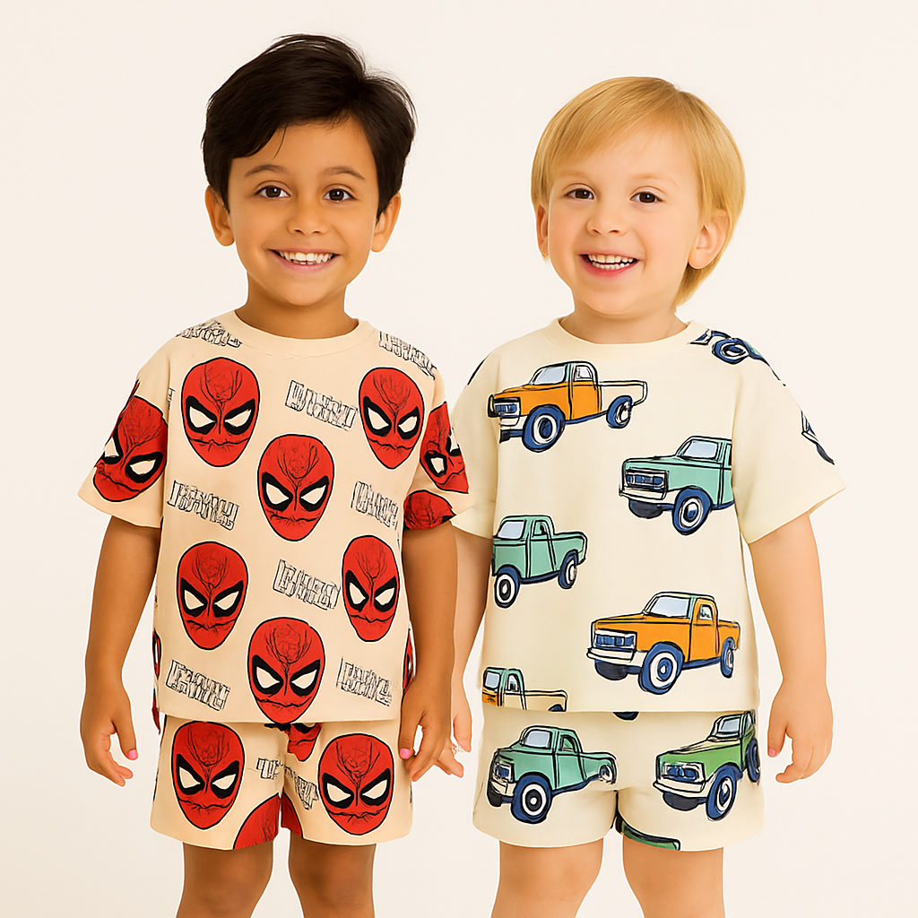 SPIDER BOY - CRAZY CAR  FANCY CORD SET .( PACK OF 2 )