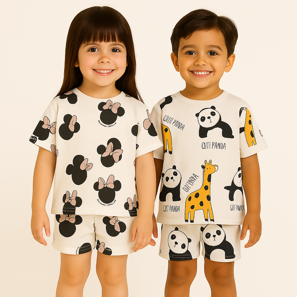 PANDA ANIMAL - MICKY  FLOWER CORD SET .( PACK OF 2 )