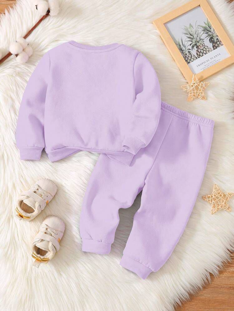 Kids “Daddy’s Little Girl” Printed Co-Ord Set | Girls Full Sleeve Sweatshirt & Jogger Pants Winter Wear | Soft Cotton Blend Tracksuit for 1–14 Years