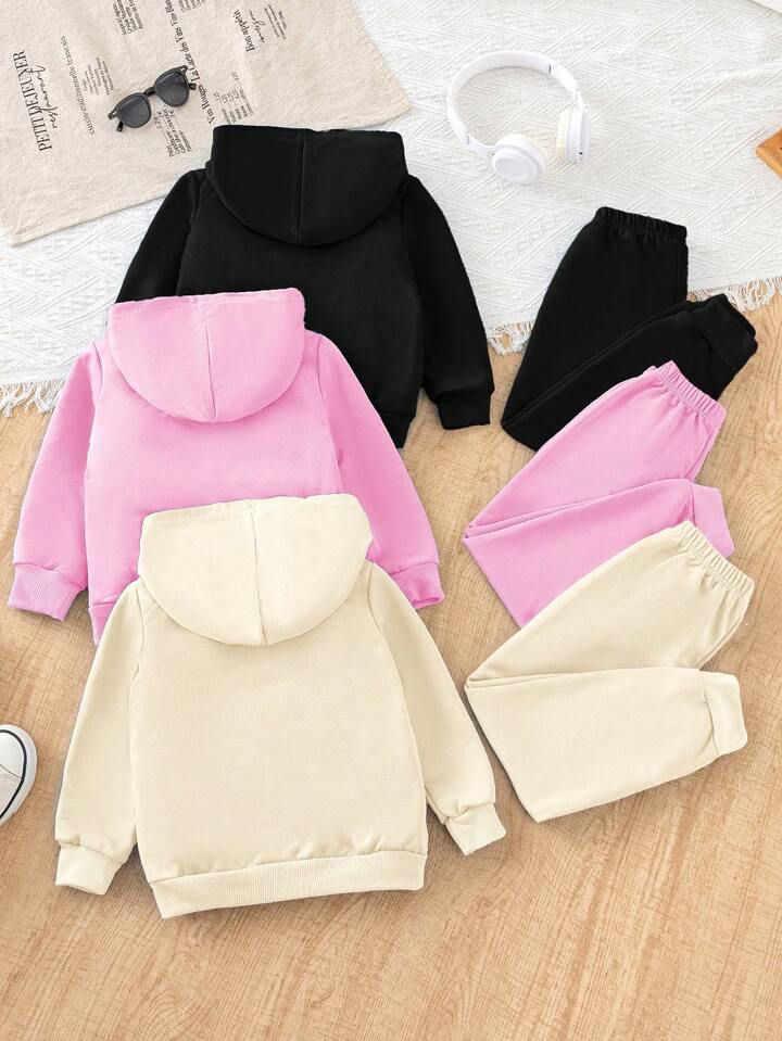 Glozin Kids Bunny Printed Hoodie & Jogger Set – Cute & Cozy Winter Tracksuit for Boys & Girls (1–14 Years)