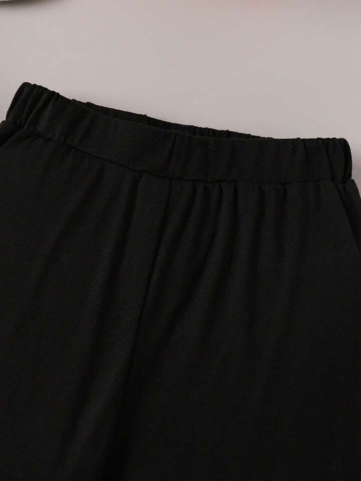 Glozin Girls’ Bow & Heart Print Outfit Set – Soft Sweatshirt & Jogger Pants | Cute Kids Clothing Set (1–14 Years)