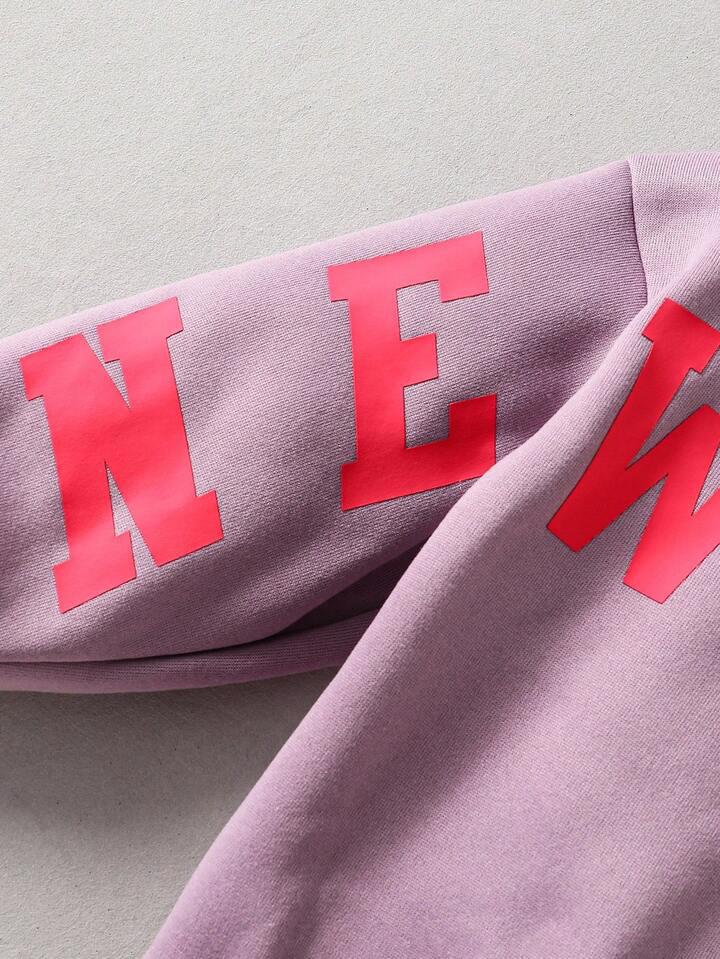 Glozin Kids Lavender Hooded Winter Tracksuit Set | Full Sleeve Hoodie & Wide Leg Pant Set for Boys & Girls (1–14 Years)