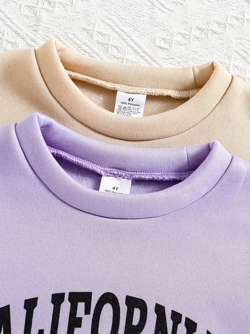 Glozin 2 piece Combo Kids California Printed Tracksuit Set | Soft Cotton Sweatshirt & Jogger Set for Boys & Girls (1–14 Years)