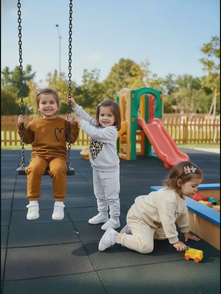 Glozin Kids 3-Piece Clothing Set | Sweatshirt, Jogger Pants & Matching Top for Boys & Girls (1–14 Years)